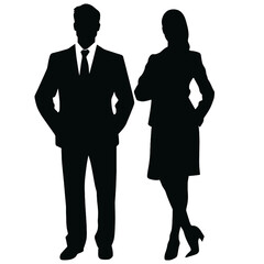 business people silhouette 