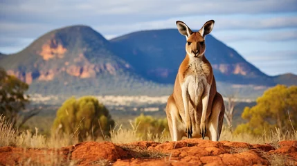 Poster Red Kangaroo, Flinders Ranges National Park, South. © Fary