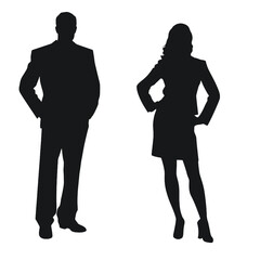 business people silhouette 