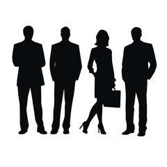 business people silhouette 