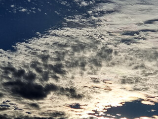 Nimbus clouds in the blue sky backgrounds