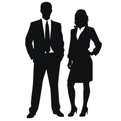 business people silhouette 