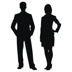 business people silhouette 