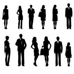 business people silhouette 