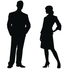 business people silhouette 