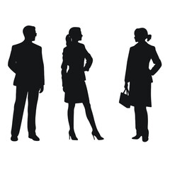 business people silhouette 