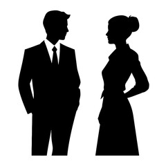 business people silhouette 