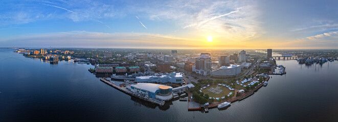 Norfolk, Virginia, USA Downtown  Skyline  Over the Elizabeth River