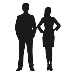 business people silhouette 