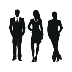 business people silhouette 