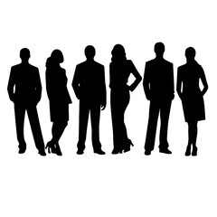 business people silhouette 