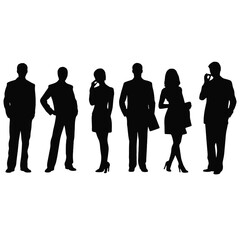 business people silhouette 