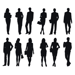 business people silhouette 