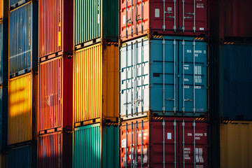 Fototapeta premium containers at port