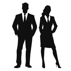 business people silhouette 