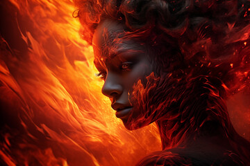 Goddess of flame G&ouml;ttin der Flamme 炎の女神