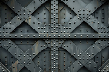 Black metal bridge jacking structure. Background image. Created with Generative AI technology