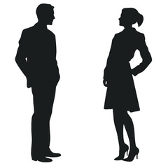 business people silhouette 