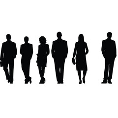 business people silhouette 