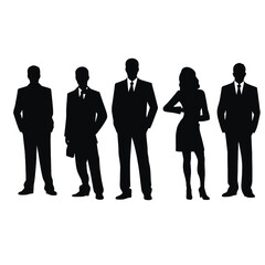 business people silhouette 