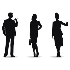 business people silhouette 