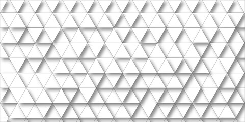 Fototapeta premium Abstract 3D Low Poly Fractal Design triangle shapes White mosaic textured background. For Interior design & Backdrop Websites, Presentations, Brochures, Social Media Graphics.