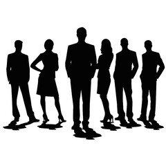 business people silhouette 