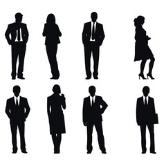 business people silhouette 