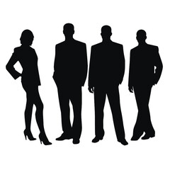 business people silhouette 