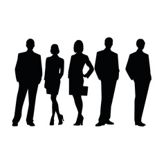 business people silhouette 