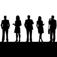 business people silhouette 