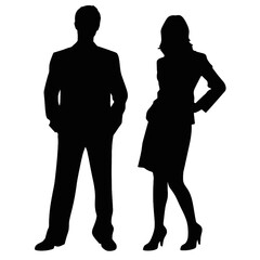 business people silhouette 