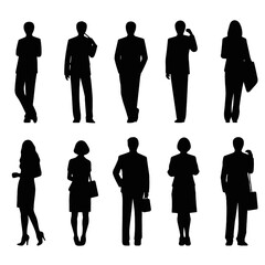 business people silhouette 