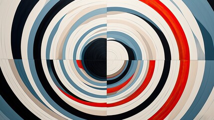 Dive into a world of circular stripes, each one a different style and texture, all coming together to create a stunning visual feast on a blank canvas