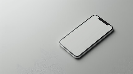 Contemporary smartphone mockup against a clean white canvas, emphasizing the versatility of mobile technology. 
