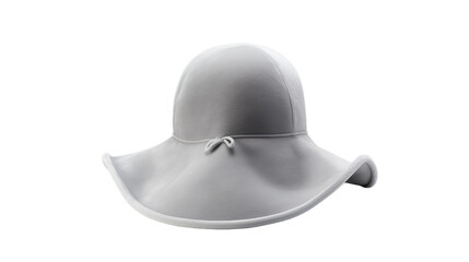 Velvet Hat white color background one color, Isolated on transparent PNG background, Generative ai