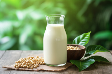 Plant-Based Milk Concept: Macadamia Milk.