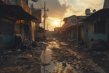 Fototapeta premium life in a hunger-stricken area - designed to foster empathy and awareness.