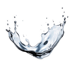 Water splashes isolated on transparent png.