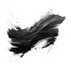 Granular textured brush stroke isolated on transparent png.
