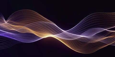 an abstract electric wave with blue lines on a black background,a blue color wave of sound on a black background,  technology, digital, communication, 5G, science,music,futuristic,wavy flowing dynamic