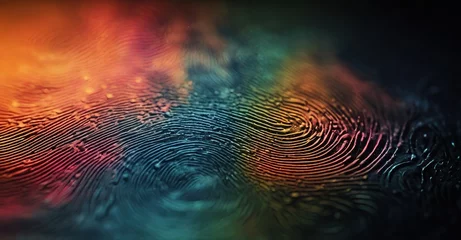 Rolgordijnen colorful fingerprint on the background © FX Akinjis