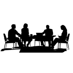 business people silhouette 