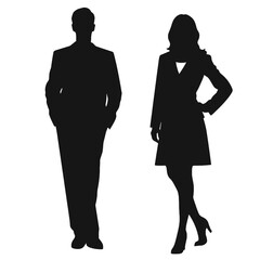 business people silhouette 