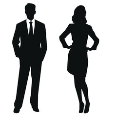 business people silhouette 