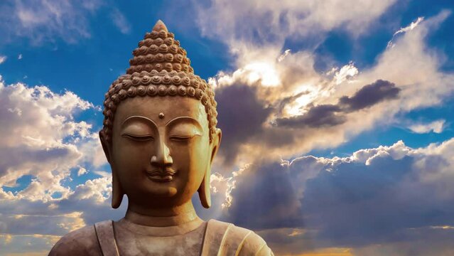 Statue of Budda at sunset Skulptur, Budda, Religion., Skulptur, Budda, Religion.