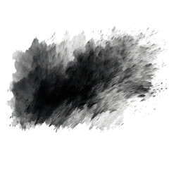 Granular textured brush stroke isolated on transparent png.
