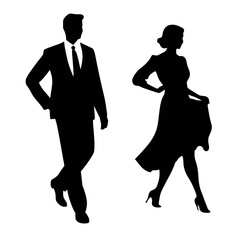business people silhouette 