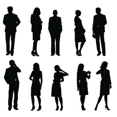 business people silhouette 