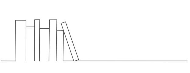 stack of book line art drawing vector illustration